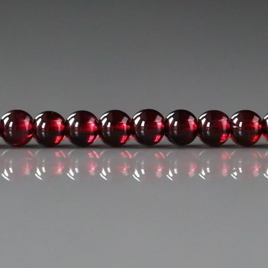 4mm AAA Pyrope Garnet Smooth Beads 15" Natural Garnet Gemstone Beads Beading Crafter Gift DIY Jewelry Making January Birthstone