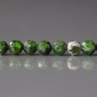 4mm Quartz with Chrome Diopside Beads ‚Äì Faceted Round Natural Gemstone 15" Strand