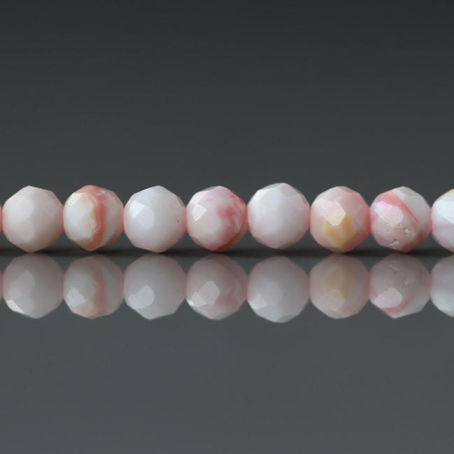4mm Natural Queen Conch Beads Micro Faceted Genuine Shell Beads 15" Gemstone Jewelry Making Gift for crafter