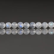 4mm Rainbow Moonstone Beads With Black Tourmaline 15