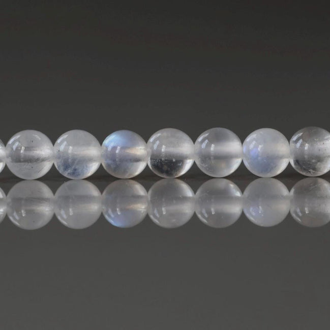 4mm Rainbow Moonstone Beads 15" Smooth Gemstone Beads Beading Crafter Gift June Birthstone DIY Jewelry