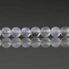 4mm Rainbow Moonstone Beads - Smooth Round Natural Gemstone 15" Strand