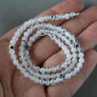 4mm Rainbow Moonstone Beads - Smooth Round Natural Gemstone 15" Strand