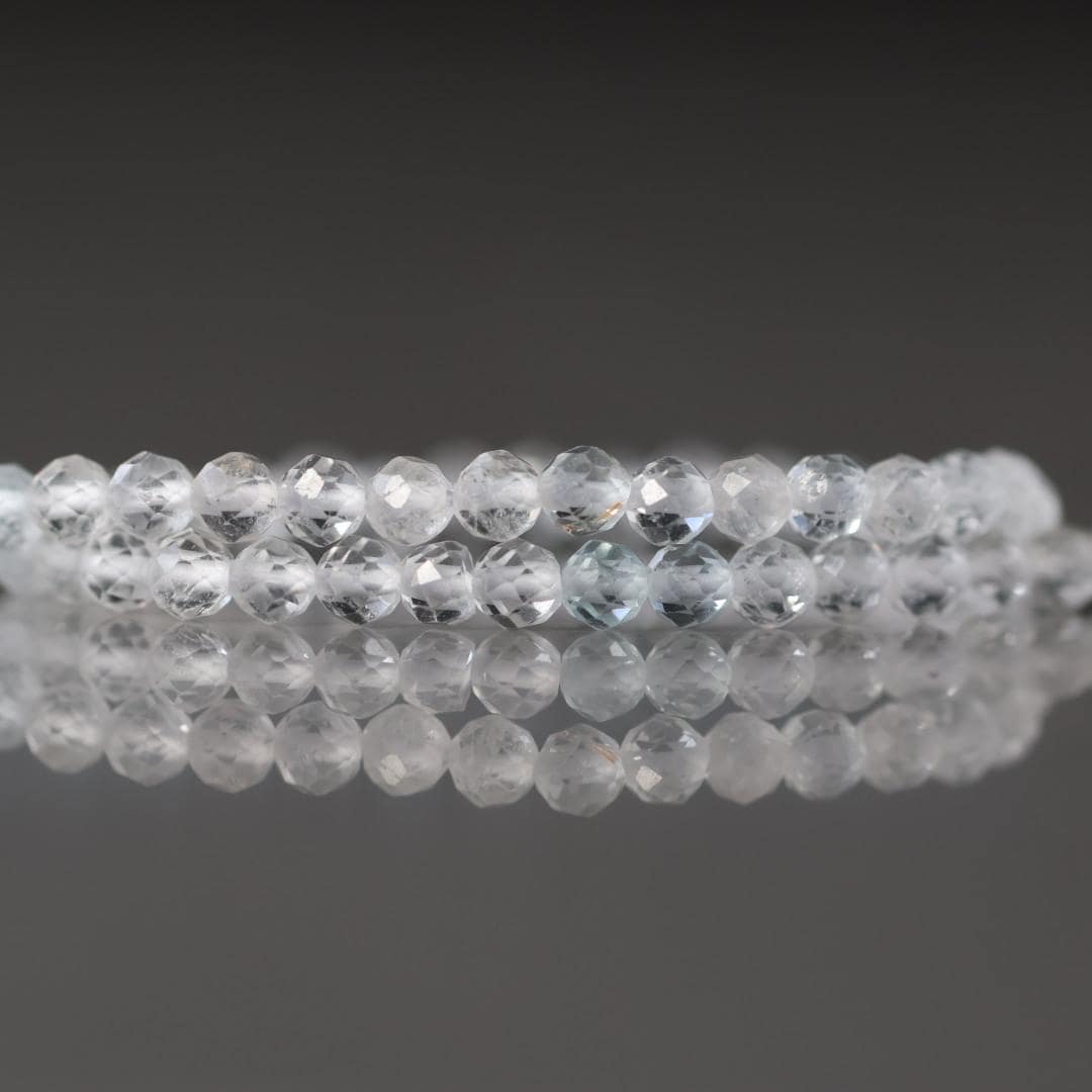 4mm Rainbow Moonstone Beads - Smooth Round Natural Gemstone 15" Strand