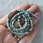 4mm Rare Hemimorphite Rondel Beads Faceted 7” Raw Genuine Gemstone Beads DIY Jewelry Making Supply