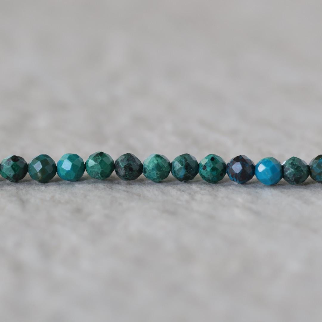 4mm Malacholla Beads – Faceted Round Natural Gemstone - 10 pcs