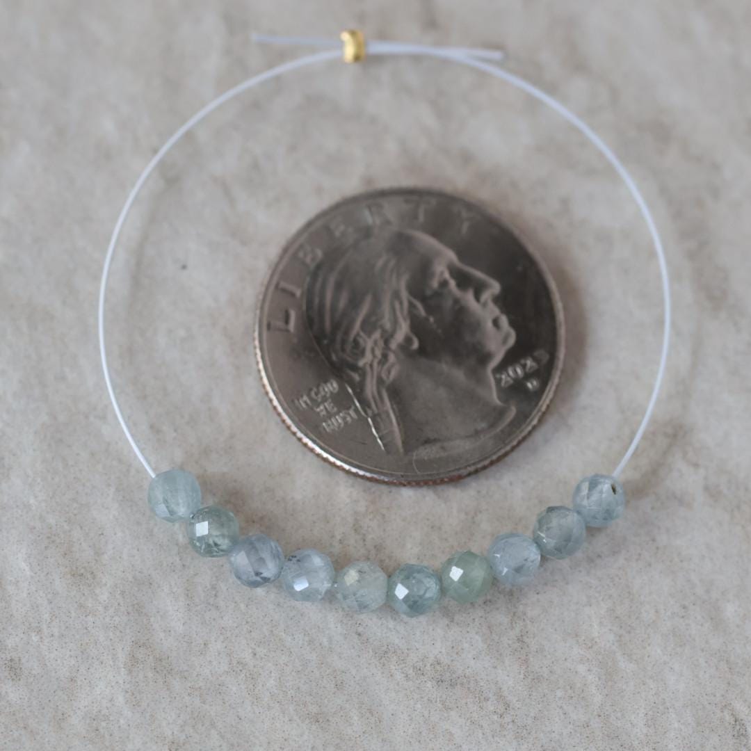4mm Rare Montana Sapphire Beads Faceted Round 10pcs Raw Genuine Gemstone Beads Jewelry Making Supply September Birthstone