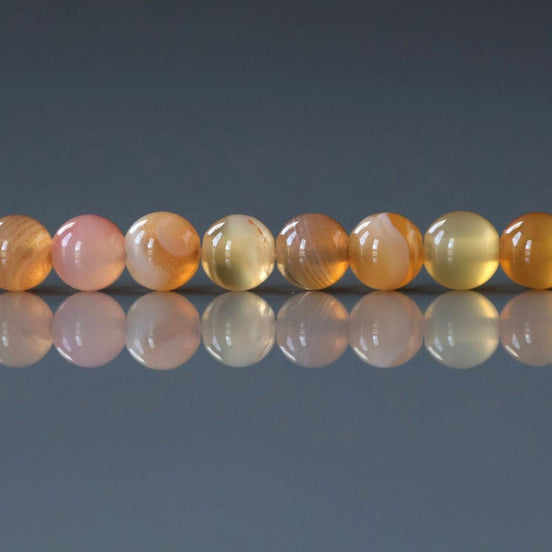 4mm Orange Botswana Agate Beads Smooth Genuine Rare Agate Beads 15" Gemstone Beads Crystal Healing for Jewelry Making Gift for crafter