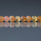 4mm Rare Orange Botswana Agate Beads - Smooth Round Natural Gemstone 15" Strand