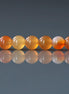 4mm Rare Orange Botswana Agate Beads - Smooth Round Natural Gemstone 15" Strand