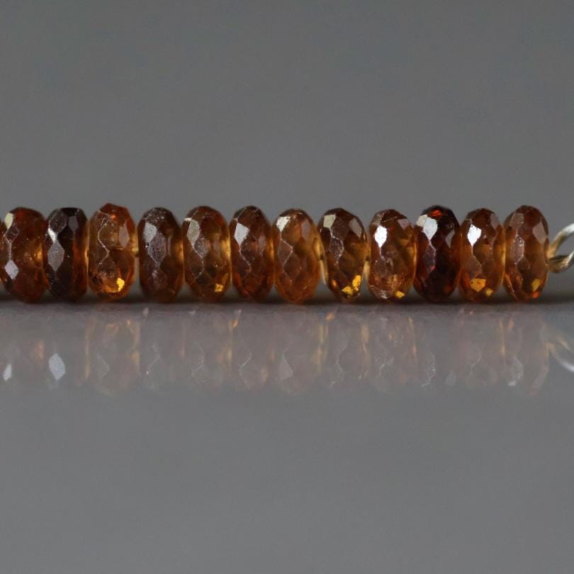 4mm Rare Yellow Garnet Beads Topazolite Faceted 20 PCs Genuine Gemstone Beads Natural for Jewelry Making Beading Craft Gift Beads