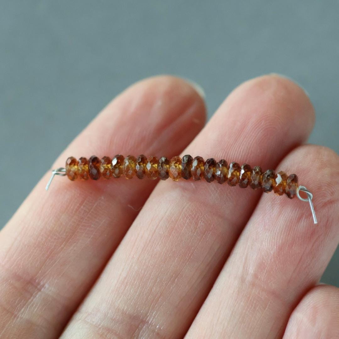 4mm Rare Yellow Garnet Beads Topazolite Faceted 20 PCs Genuine Gemstone Beads Natural for Jewelry Making Beading Craft Gift Beads