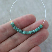 4mm Raw Emerald Beads Hand Faceted Rondelle Natural Green Gemstone for DIY Jewelry Making Earrings Supplies