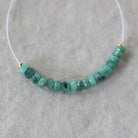 4mm Raw Emerald Beads Hand Faceted Rondelle Natural Green Gemstone for DIY Jewelry Making Earrings Supplies
