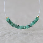 4mm Raw Emerald Beads Hand Faceted Rondelle Natural Green Gemstone for DIY Jewelry Making Earrings Supplies