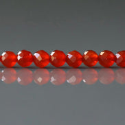 4mm Red Agate Faceted Beads 15