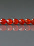 4mm Red Agate Beads - Faceted Round Natural Gemstone 15" Strand