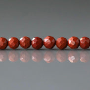 4mm Red Jasper Beads Faceted Genuine Small Red Jasper Beads 15