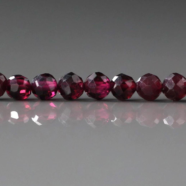 4mm AAA Rhodolite Garnet Beads Faceted Beads 15" Natural Purple Garnet Gemstone Beads Beading Crafter Gift January Birthstone