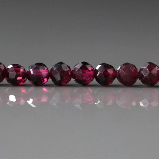 4mm AAA Rhodolite Garnet Beads Faceted Beads 15" Natural Purple Garnet Gemstone Beads Beading Crafter Gift January Birthstone