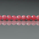 4mm Rhodonite Beads – Faceted Round Natural Gemstone 15" Strand