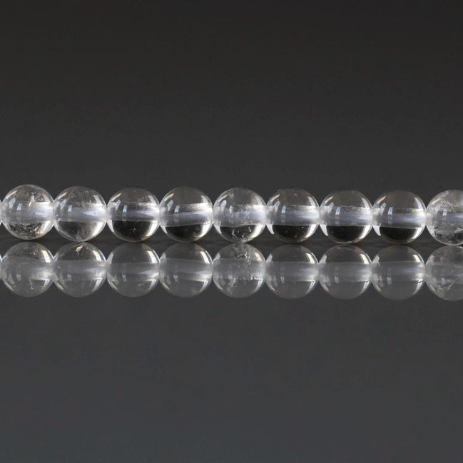 4mm AAA Rock Quartz Beads Smooth 15" Clear Crystal Quartz Smooth Genuine Gemstone Beads Jewelry Making Beading Craft Gift April Birthstone
