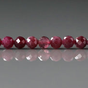 4mm Pink Rubellite Beads Pink Tourmaline Faceted Beads Crystal 15