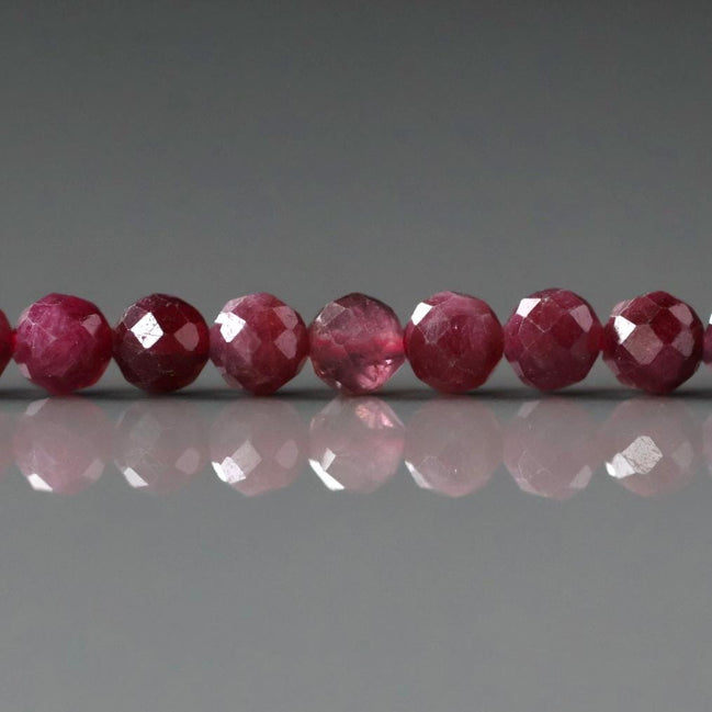 4mm Pink Rubellite Beads Pink Tourmaline Faceted Beads Crystal 15" Sparkly Gemstone Beads for Jewelry Making Beading Gift October Birthstone