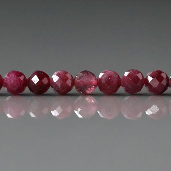4mm Pink Rubellite Beads Pink Tourmaline Faceted Beads Crystal 15" Sparkly Gemstone Beads for Jewelry Making Beading Gift October Birthstone