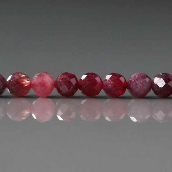 4mm Pink Rubellite Beads Pink Tourmaline Faceted Beads Crystal 15" Sparkly Gemstone Beads for Jewelry Making Beading Gift October Birthstone