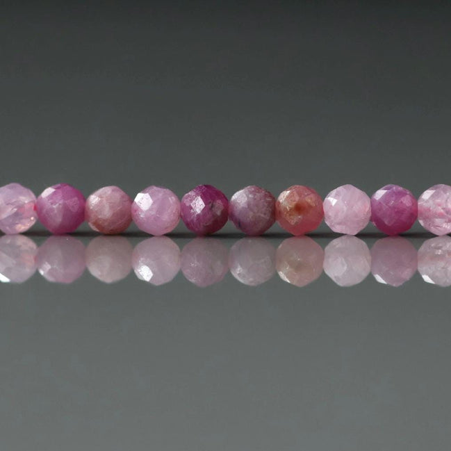 4mm Natural Ruby Beads Faceted Beads 15" Natural Pink Ruby Purple Gemstone Beads Crystal Beading Crafter Gift July Birthstone DIY Jewelry