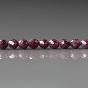 4mm Ruby Beads Micro Faceted Beads 15