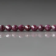4mm Ruby Beads – Faceted Round Natural Gemstone 15