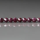4mm Ruby Beads – Faceted Round Natural Gemstone 15" Strand