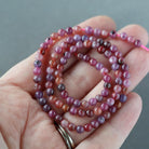 4mm Ruby Beads – Smooth Round Natural Gemstone 15" Strand