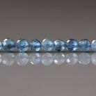 4mm Santa Maria Aquamarine Beads -Faceted Round Natural Gemstone 15" Strand