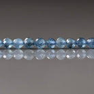 4mm Santa Maria Aquamarine Beads -Faceted Round Natural Gemstone 15" Strand