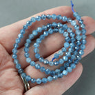 4mm Santa Maria Aquamarine Beads -Faceted Round Natural Gemstone 15" Strand