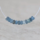 4mm Santa Maria Aquamarine Beads - Faceted Rondelle Natural Gemstone 15 Pcs