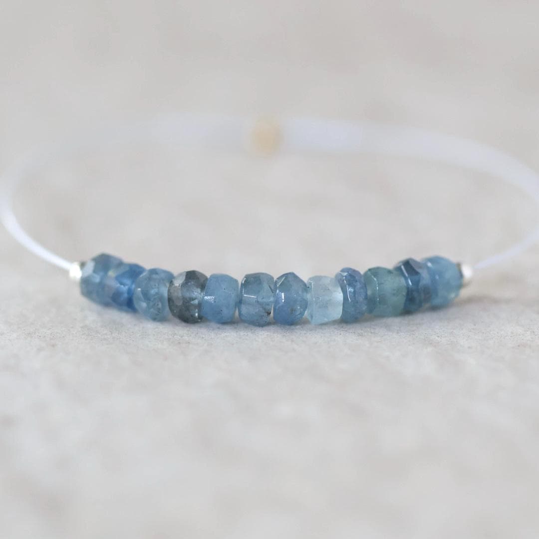 4mm Santa Maria Aquamarine Beads - Faceted Rondelle Natural Gemstone 15 Pcs