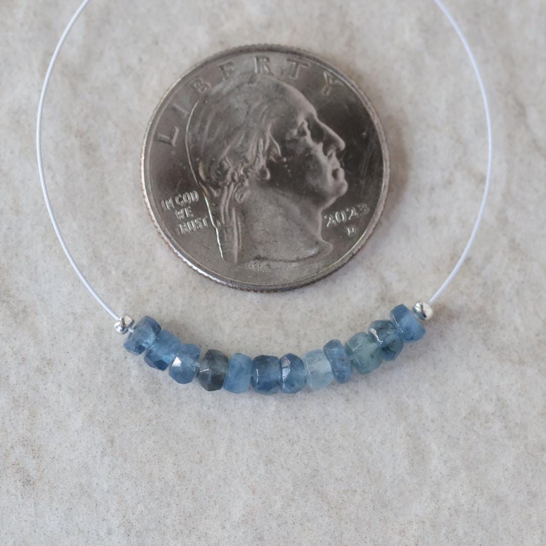 4mm Santa Maria Aquamarine Beads - Faceted Rondelle Natural Gemstone 15 Pcs