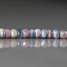 4mm Silverite Coated Multi Sapphire Beads – Faceted Rondelle Natural Gemstone - 20 pcs