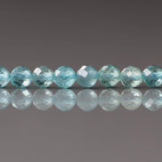 4mm Sky Blue Apatite Faceted Beads 15