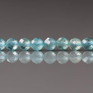 4mm Sky Blue Apatite Beads – Faceted Round Natural Gemstone 15