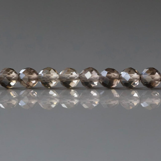 4mm AAA Smoky Quartz Micro Faceted Beads Genuine Beads 15" Sparkly Smoky Quartz Gemstone Beads Beading Crafter Gift