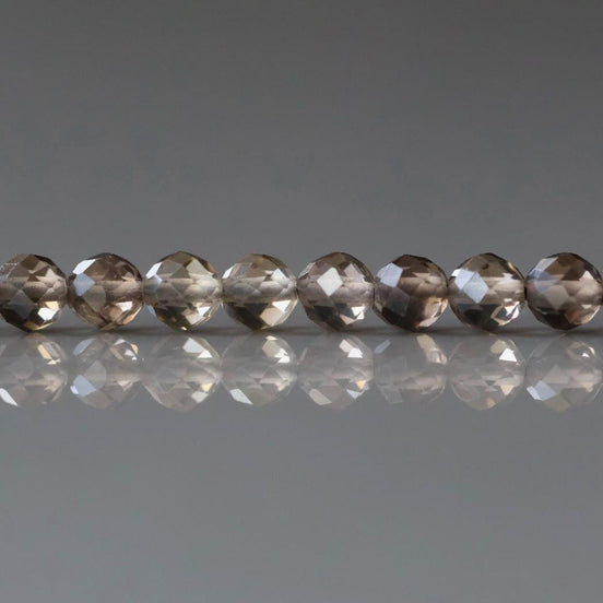 4mm AAA Smoky Quartz Micro Faceted Beads Genuine Beads 15" Sparkly Smoky Quartz Gemstone Beads Beading Crafter Gift