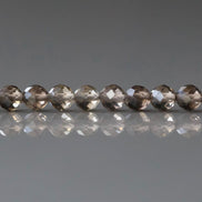 4mm Smoky Quartz Beads - Faceted Round Natural Gemstone 15