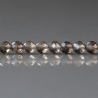 4mm Smoky Quartz Beads - Faceted Round Natural Gemstone 15" Strand