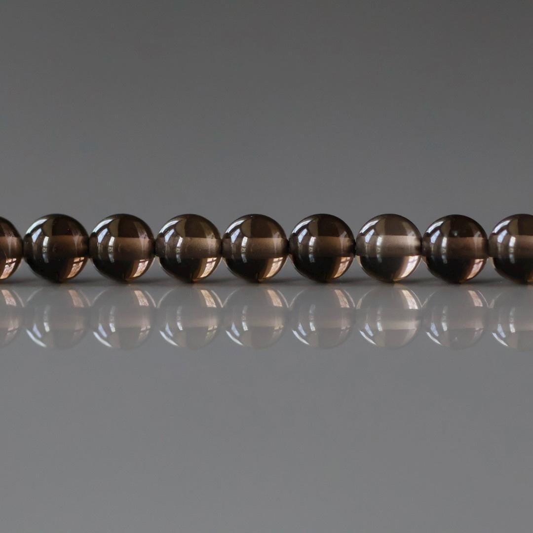 4mm AAA Smoky Quartz Beads Smooth Genuine Beads 15" Transparent Brown Gemstone Beads Beading Crafter Gift