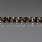 4mm Smoky Quartz Beads - Smooth Round Natural Gemstone 15" Strand